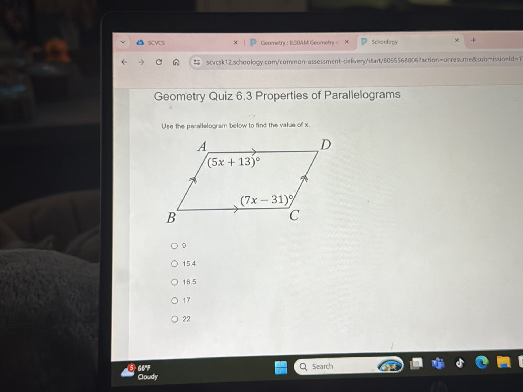 Use the parallelogram below to find the | StudyX