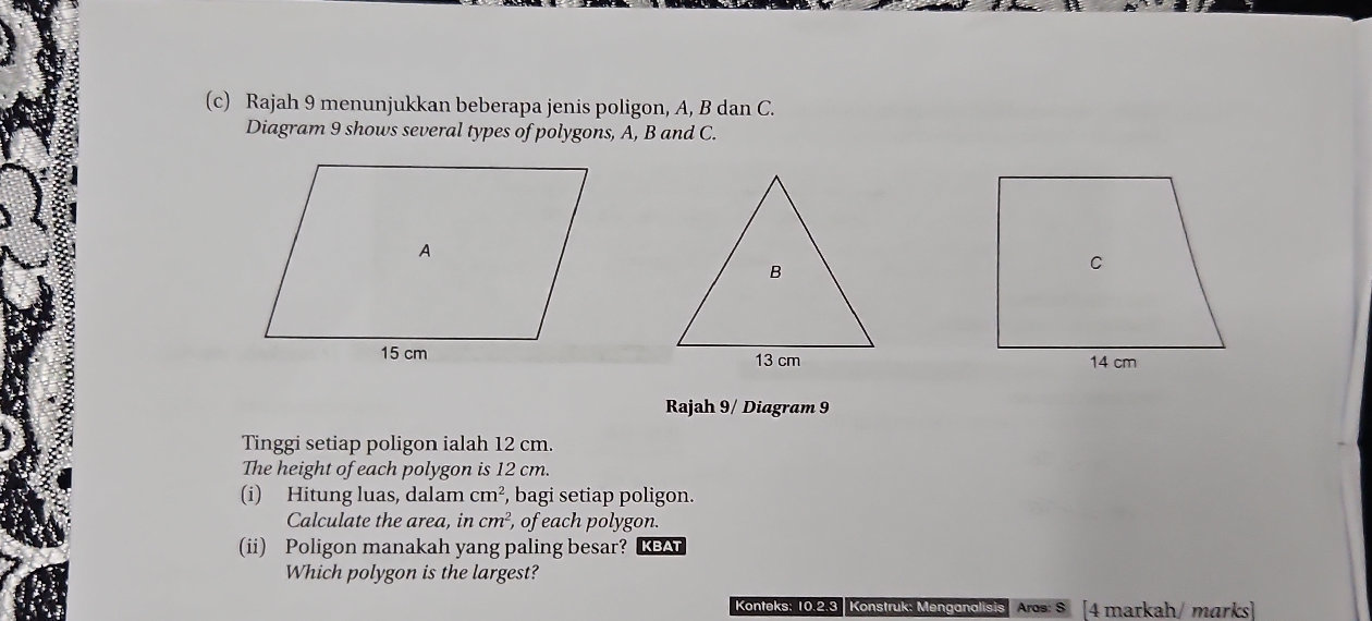Types Rajah Rajah 9 menunjukkan beberapa jenis poligon, | StudyX