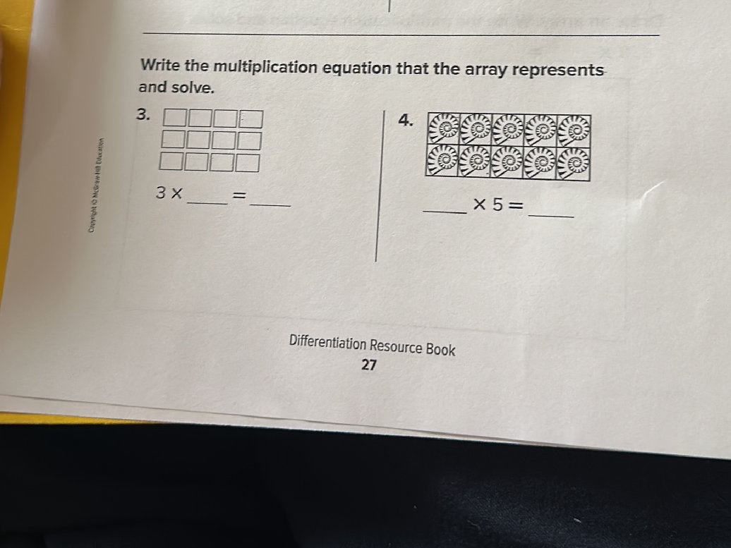Write the multiplication equation that the | StudyX