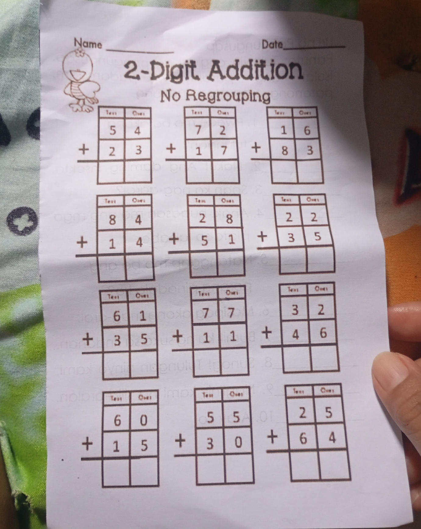 ## 2-Digit Addition No Regrouping Solve the | StudyX