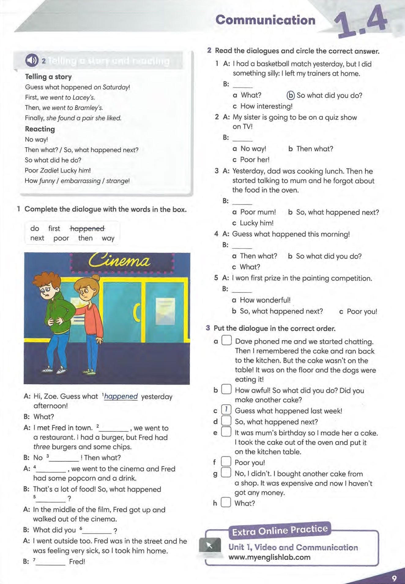 1 Complete the dialogue with the words in | StudyX