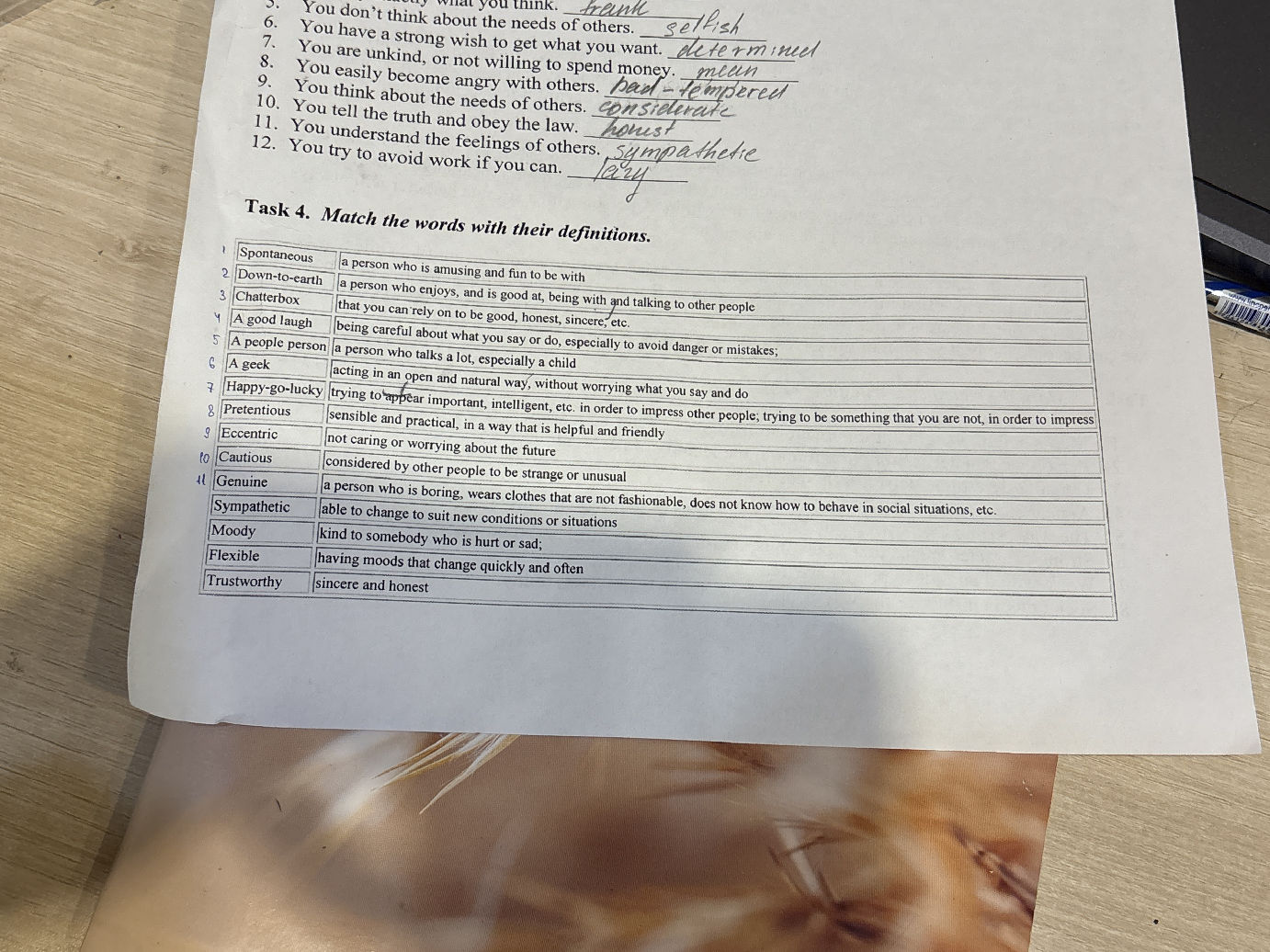 Task 4. Match the words with their | StudyX