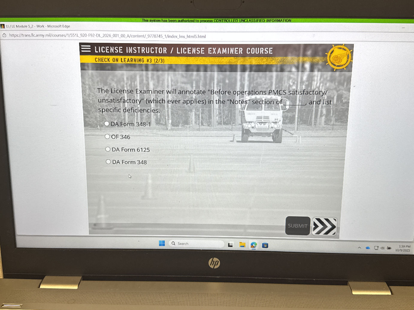 The License Examiner will annotate 