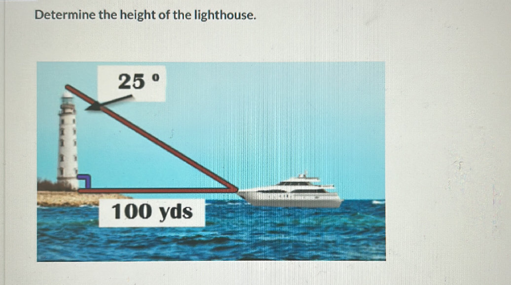 Lighthouse Height Ranking Determine the height of the lighthouse. (The