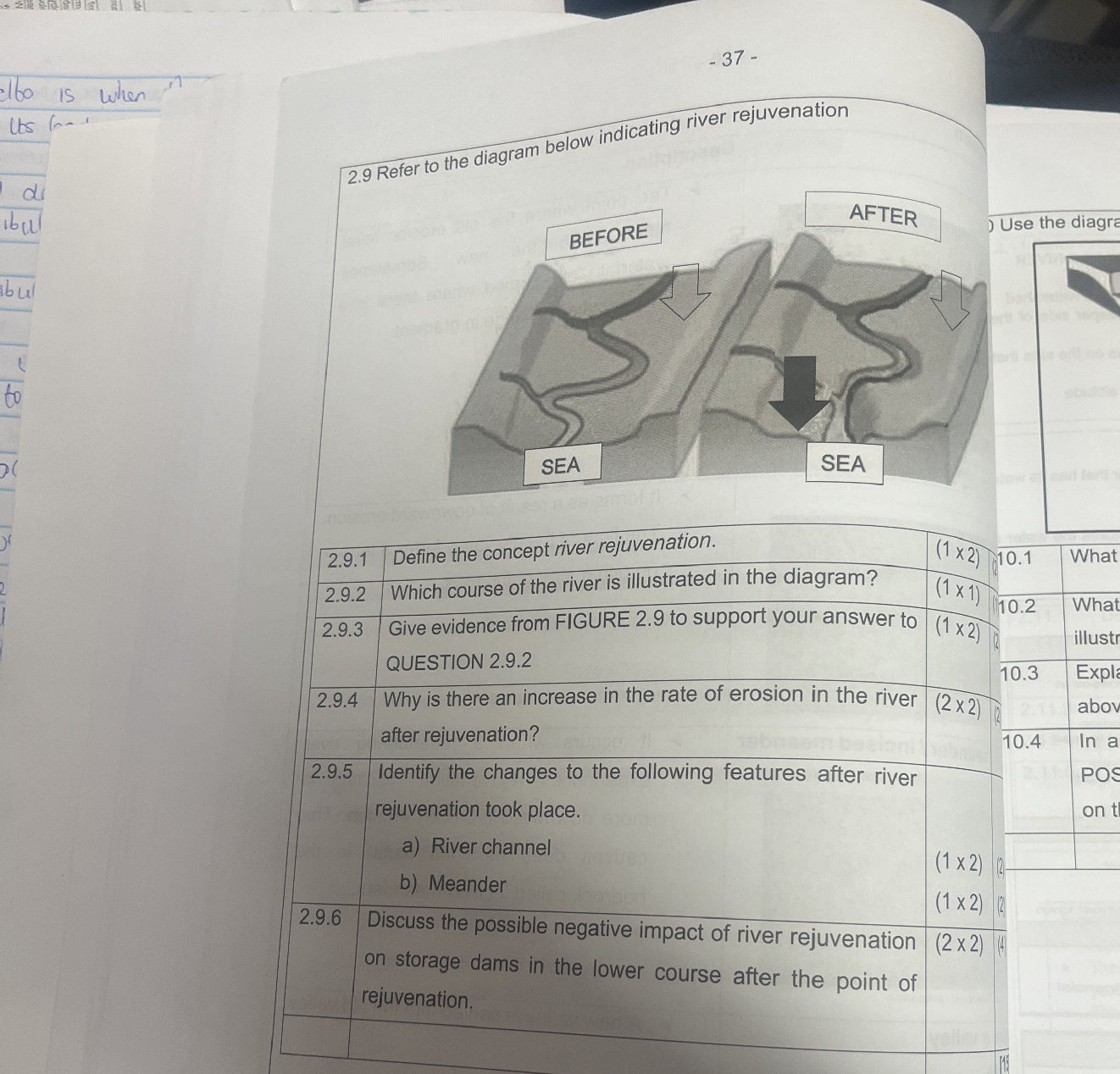 2.9 Refer to the diagram below indicating | StudyX
