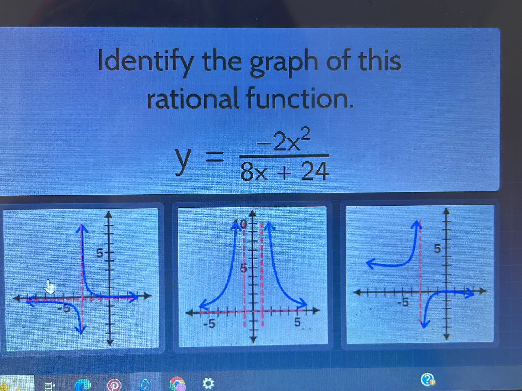 Identify the graph of this rational | StudyX