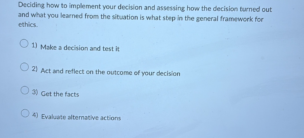 Deciding how to implement your decision and