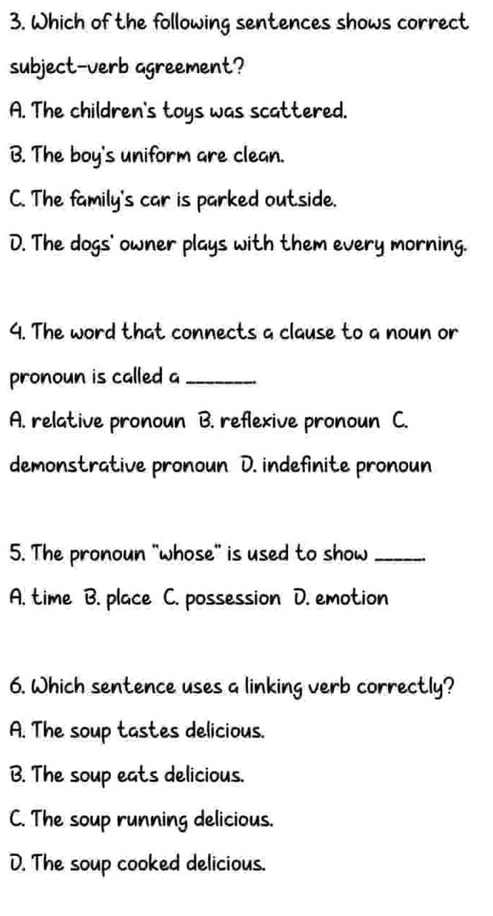 Sentences With Show 3. Which of the following sentences shows | StudyX