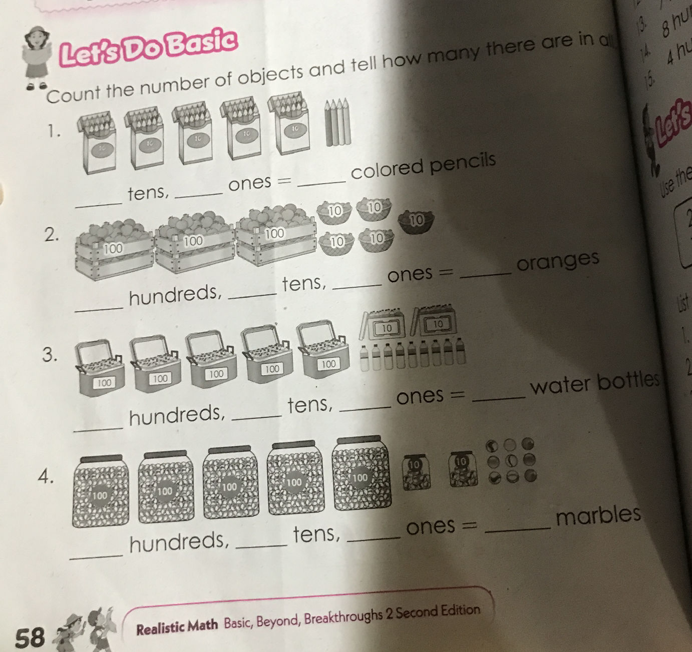 Count the number of objects and tell how | StudyX