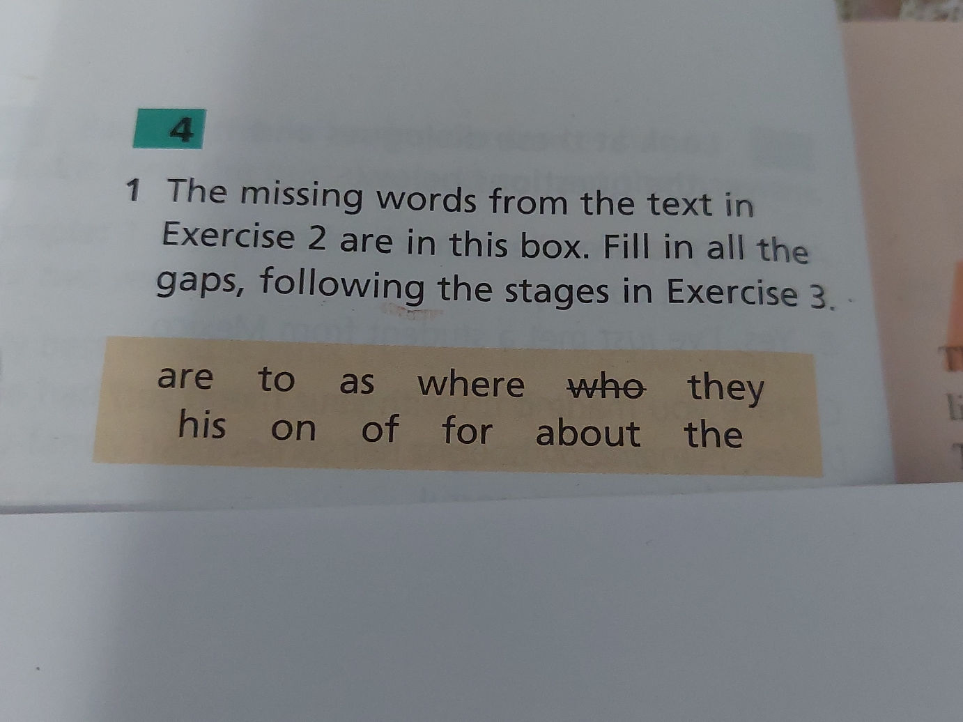 1 The missing words from the text in | StudyX