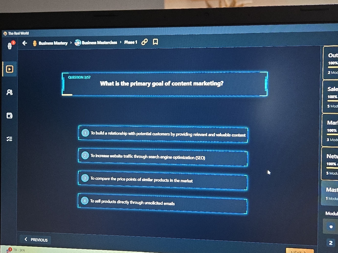 What is the primary goal of content | StudyX