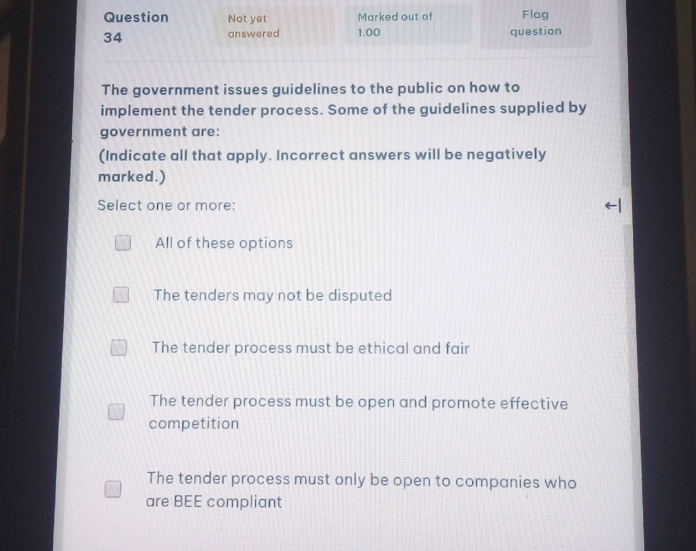 Issue Tender The government issues guidelines to the | StudyX