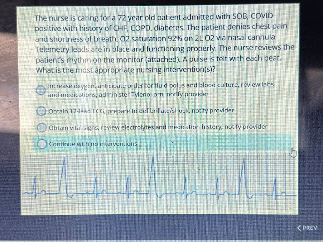 The nurse is caring for a 72 year old | StudyX