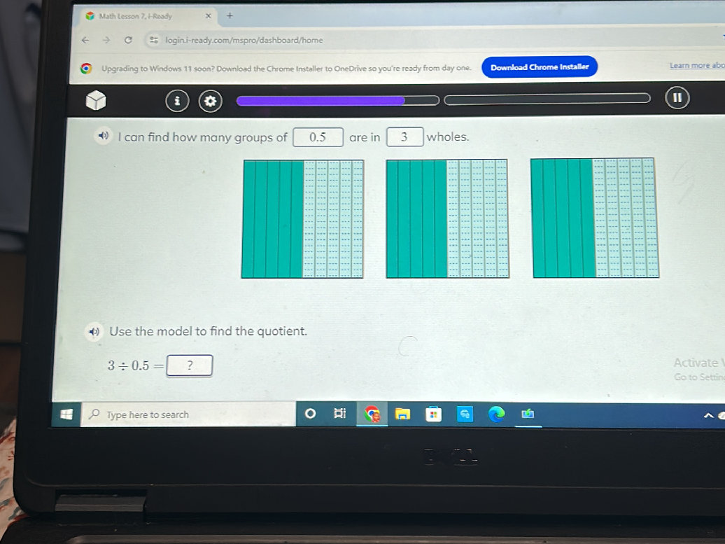 I can find how many groups of $0.5$ are in | StudyX
