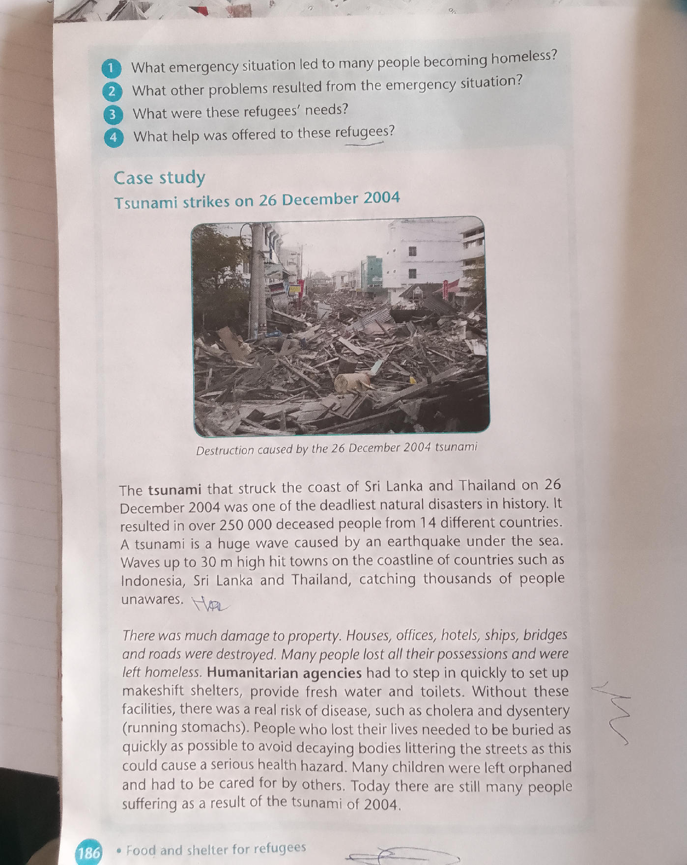 Case study Tsunami strikes on 26 December | StudyX