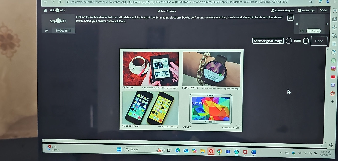 Click on the mobile device that is an | StudyX