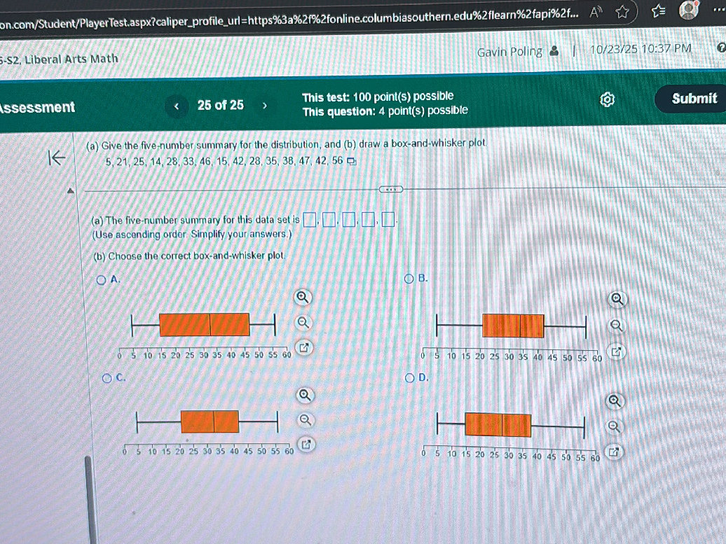 (a) Give the five-number summary for the | StudyX