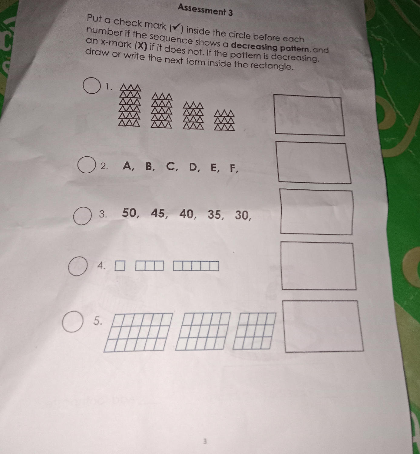 1. [Image showing a sequence of triangle | StudyX