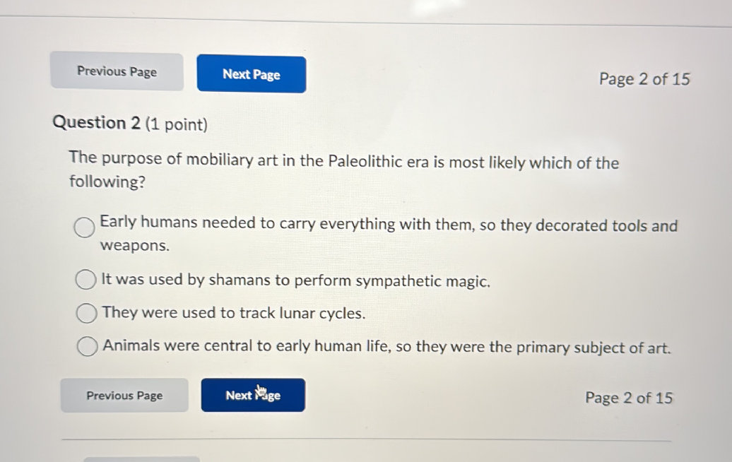 Mobiliary Question 2 (1 point) The purpose of | StudyX