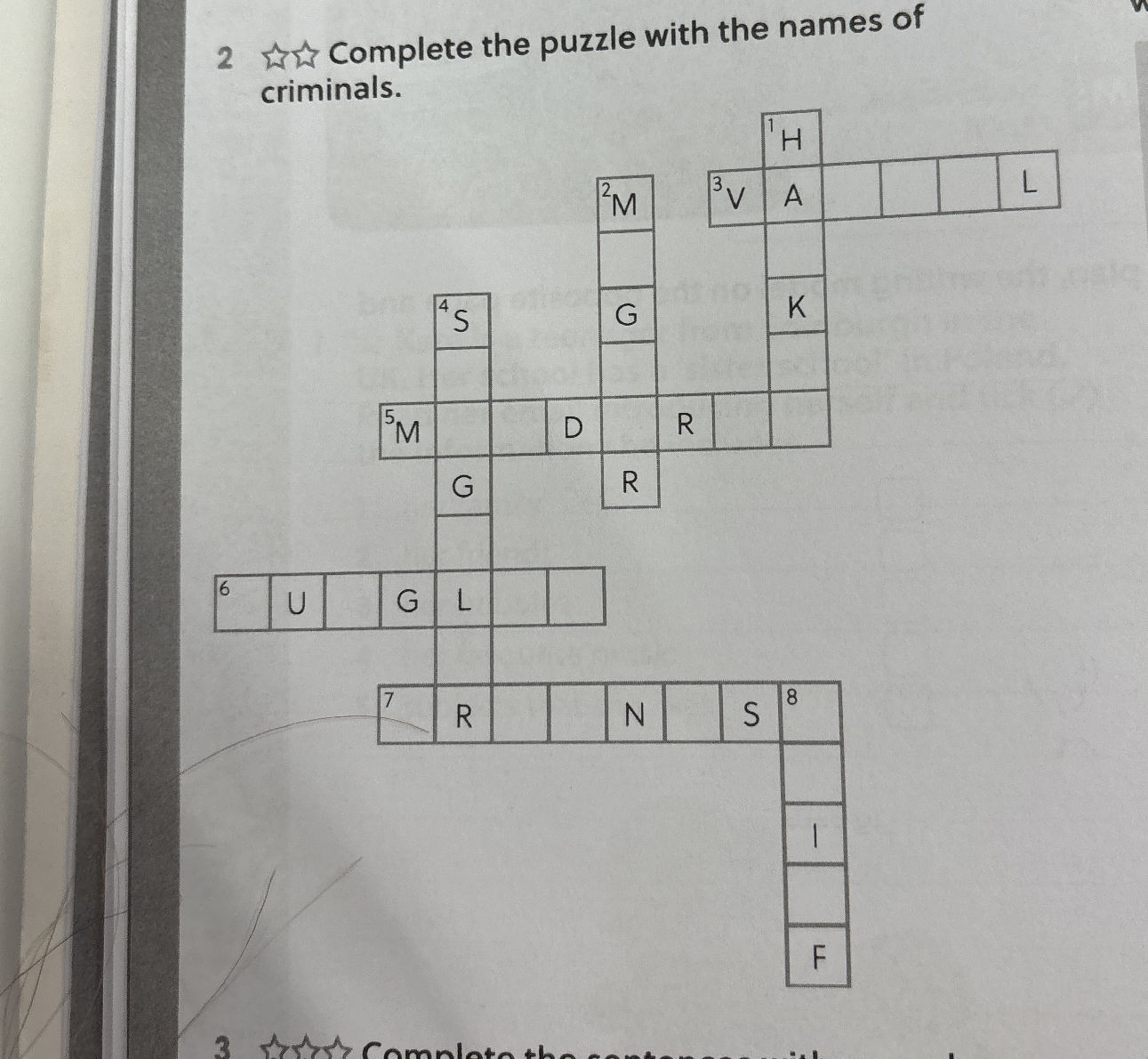 Complete the puzzle with the names of | StudyX