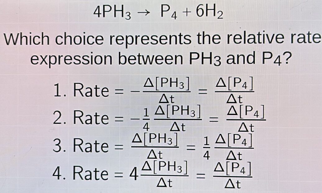 $$4 {PH}_3 {P}_4 + 6 {H}_2$$ Which | StudyX