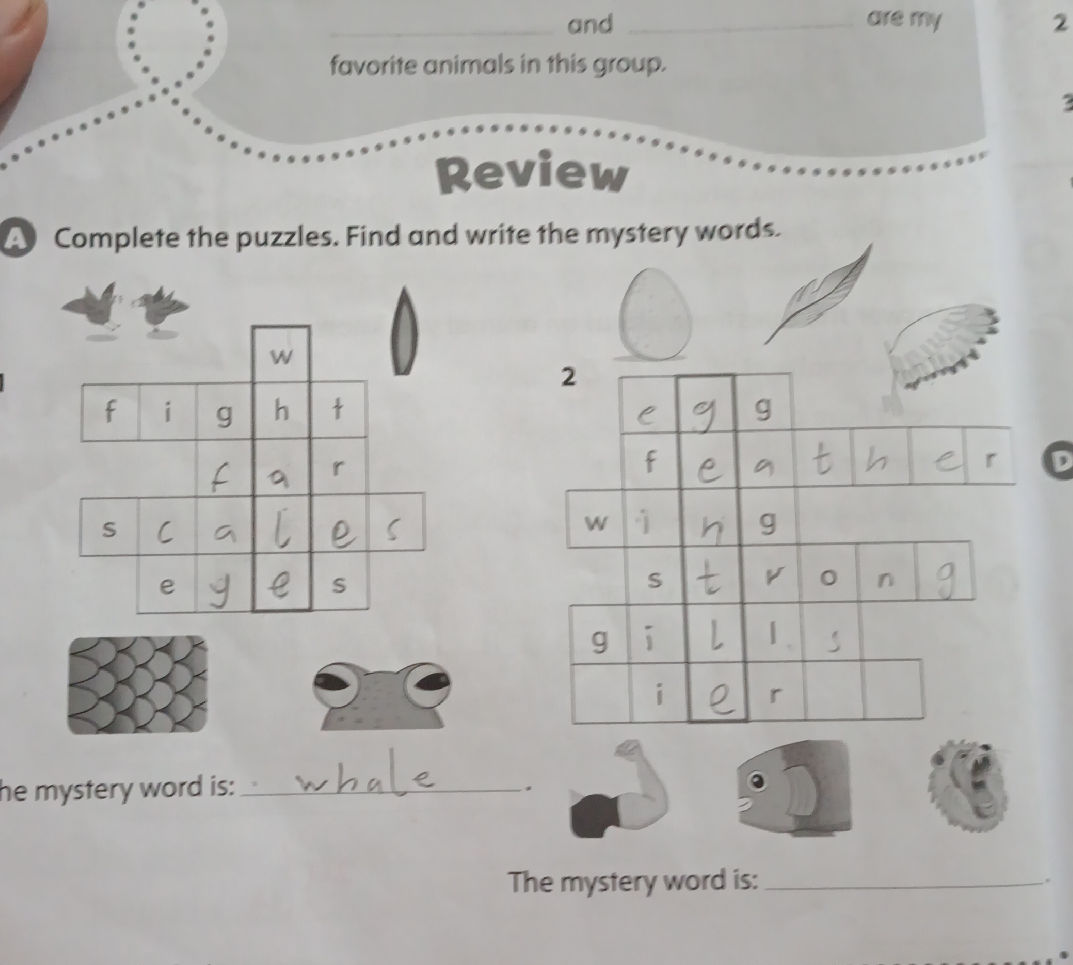 Review A Complete the puzzles. Find and | StudyX