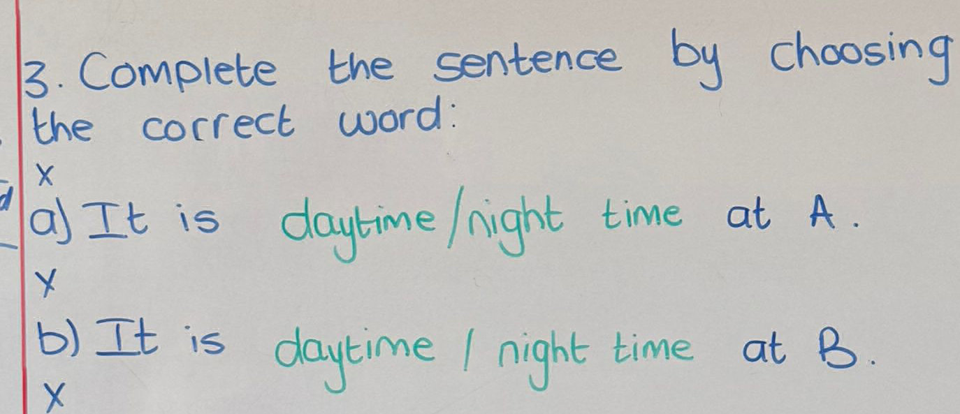 3. Complete the sentence by choosing the | StudyX