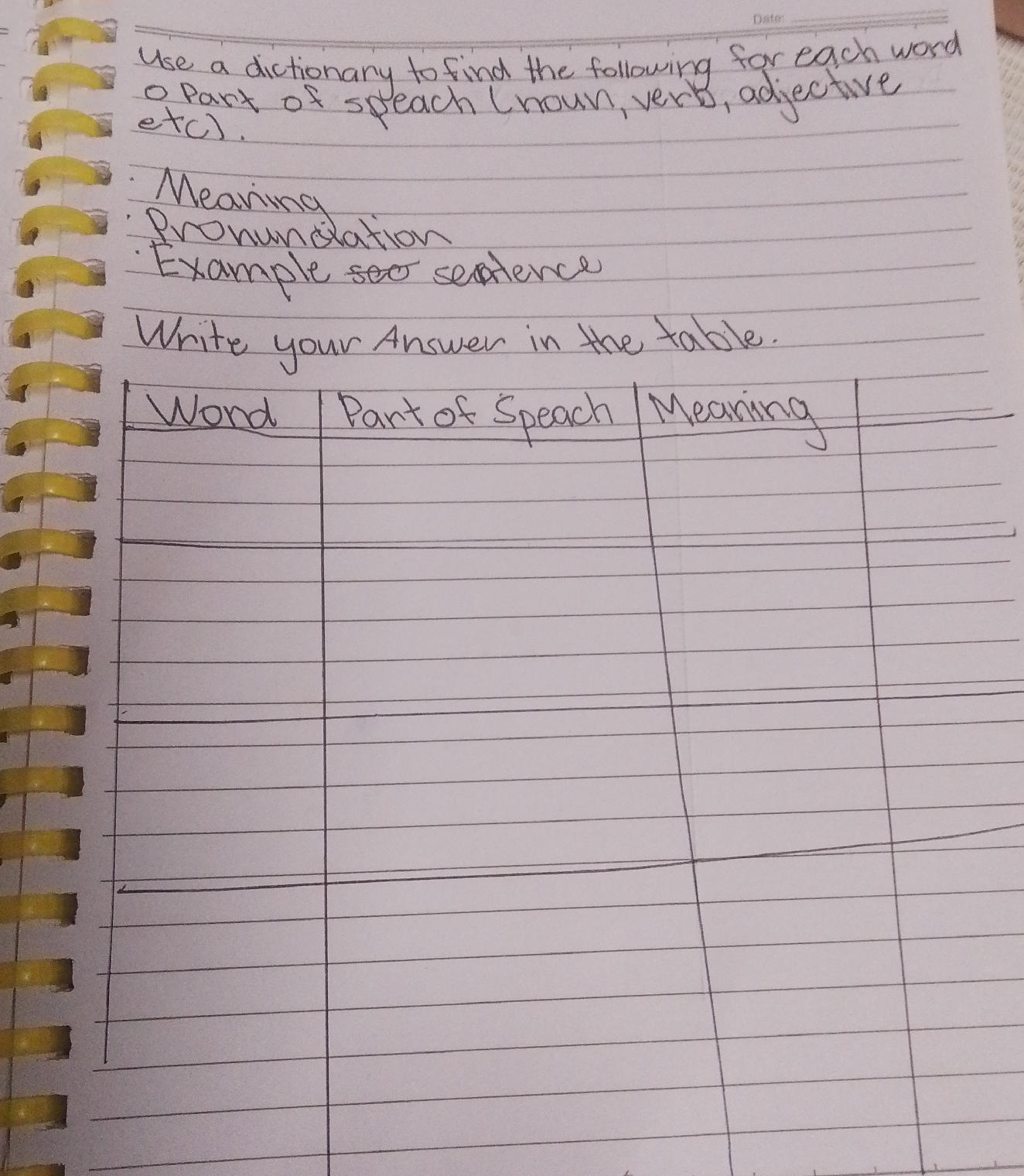 Use a dictionary to find the following for | StudyX