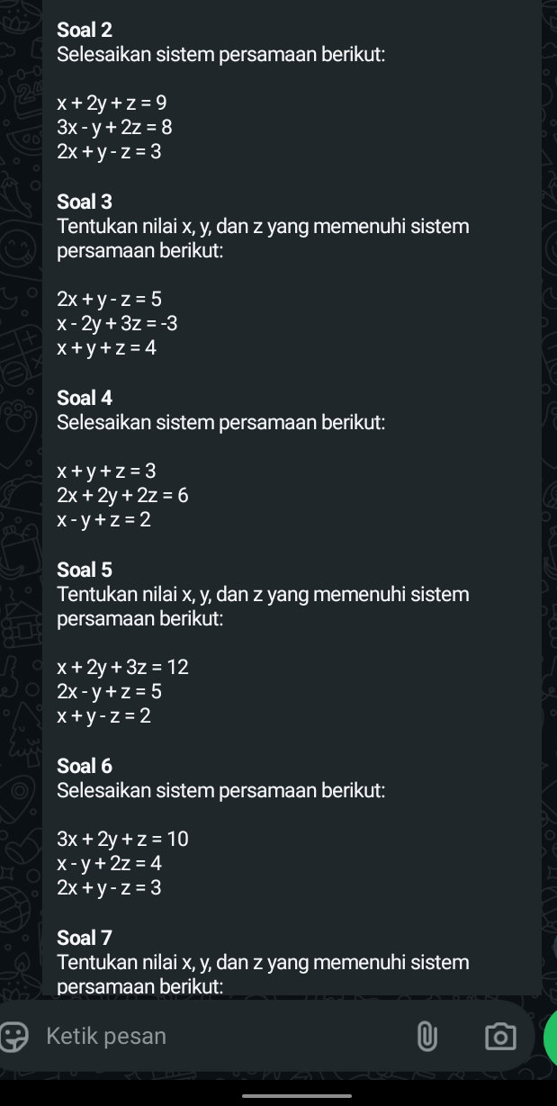 a. identifikasi keluaran program (5 soal) | studyx... Soal 2 Selesaikan sistem persamaan berikut: | StudyX