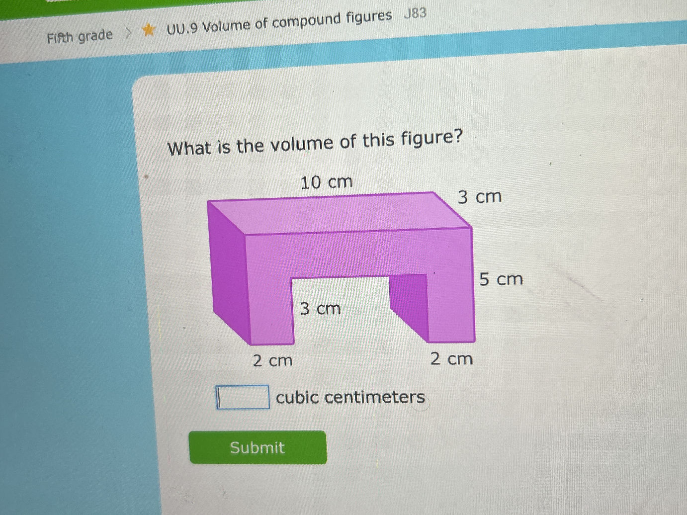 What is the volume of this figure? Here is | StudyX