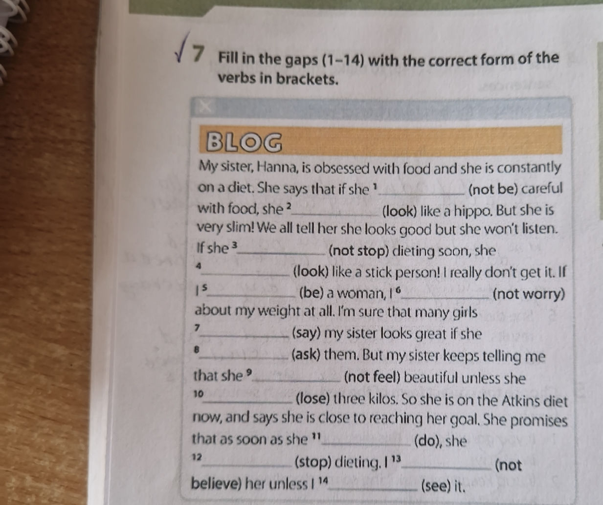 Fill in the gaps (1-14) with the correct | StudyX