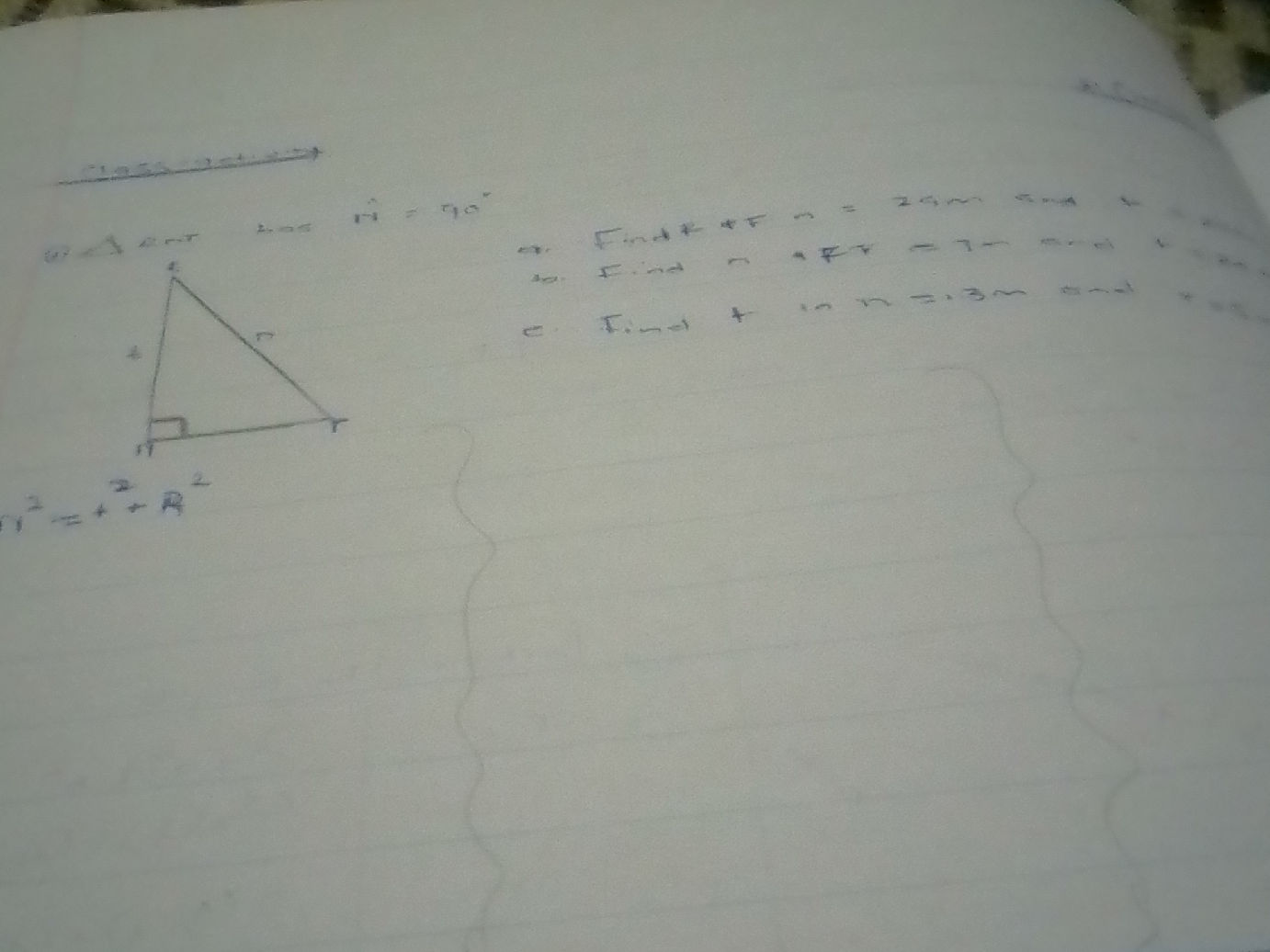 Right Rmt Lacted Where In $ RMT$, $ M = 90^{ }$. [Diagram of a | StudyX