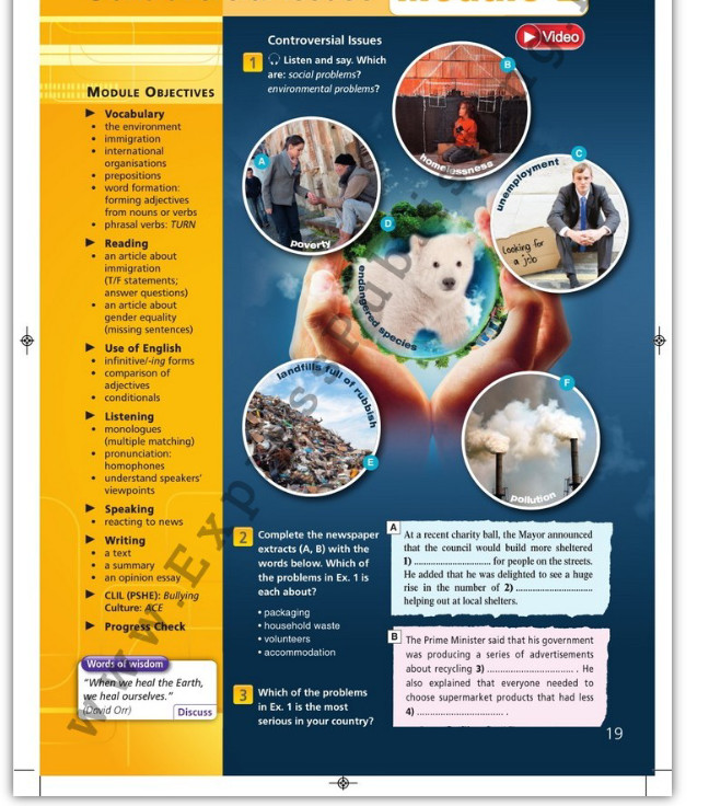 Controversial Issues 1 Listen and say. Which | StudyX
