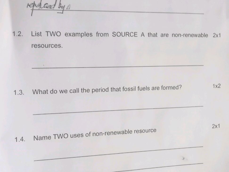 1.2. List TWO examples from SOURCE A that | StudyX