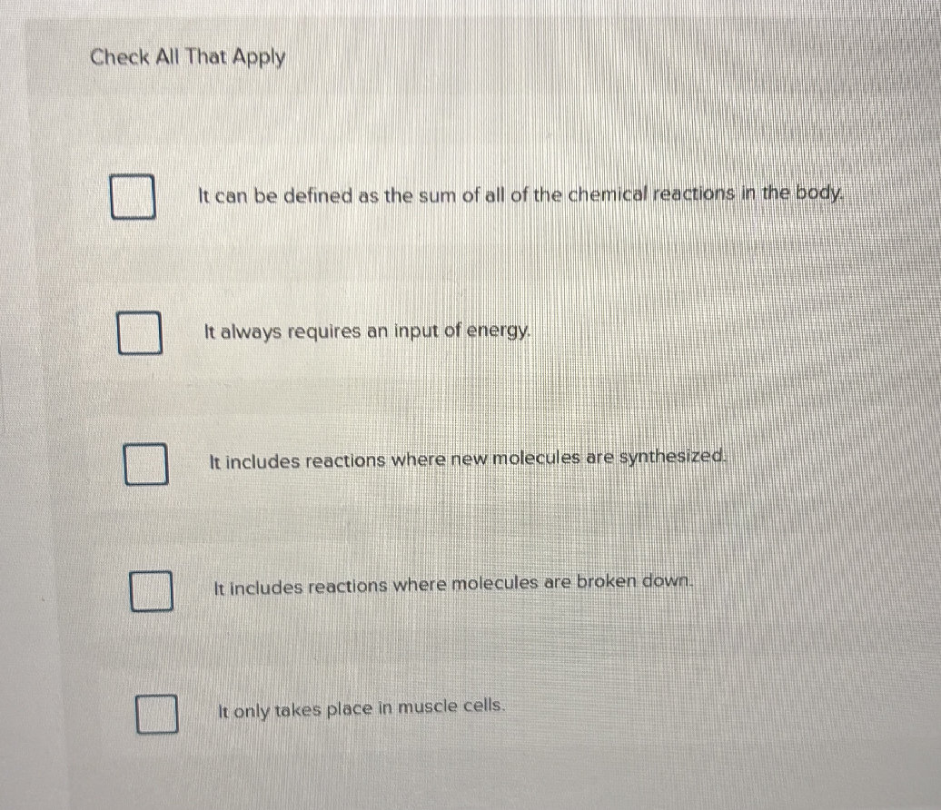 Check All That Apply It can be defined as | StudyX