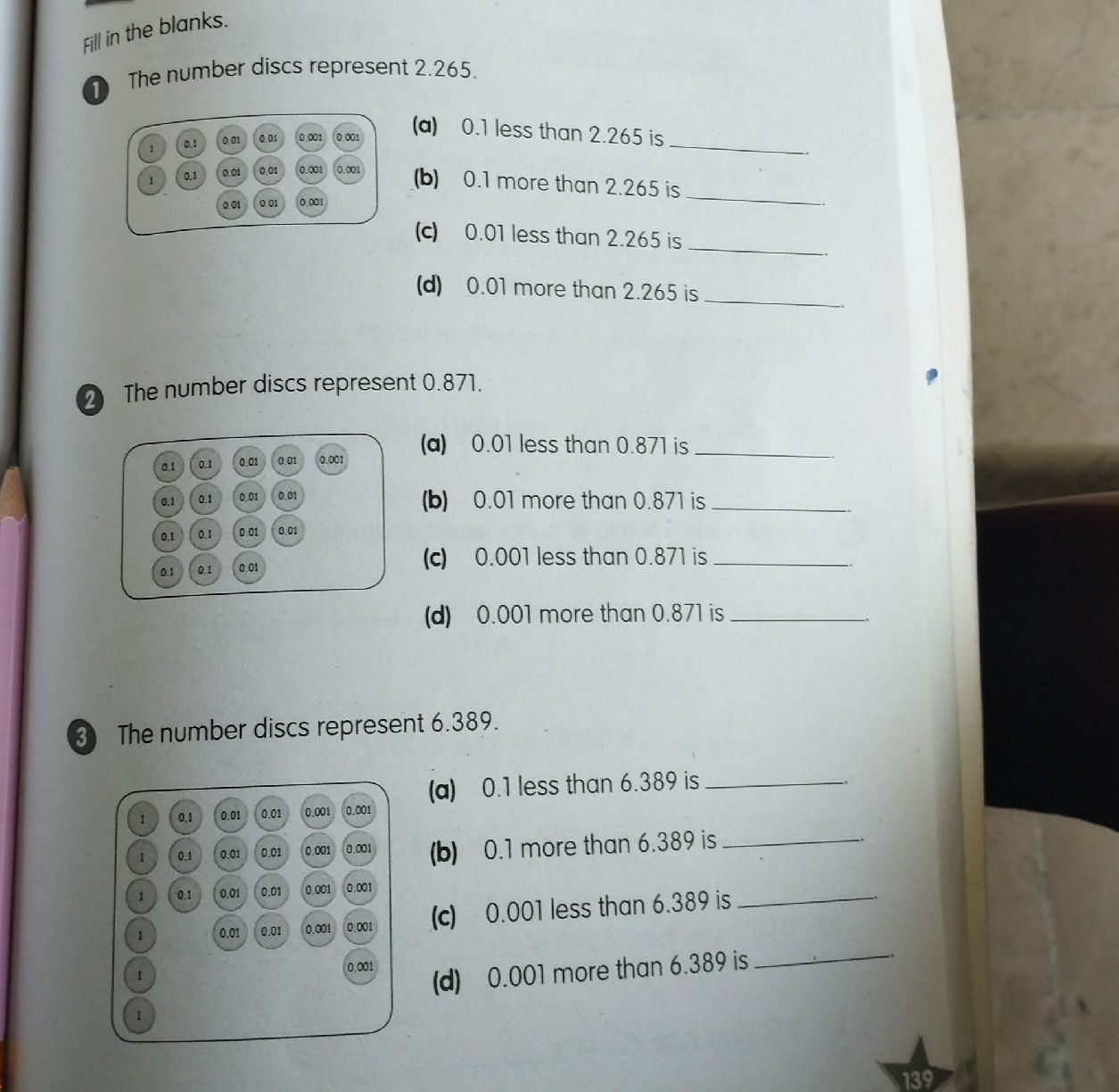 Fill in the blanks. 1 The number discs | StudyX