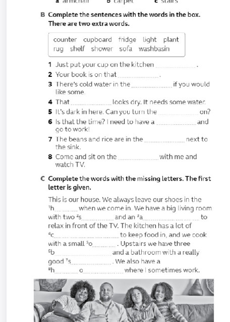 B Complete the sentences with the words in | StudyX