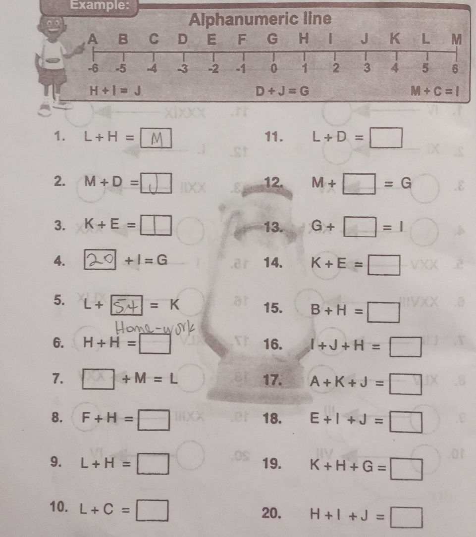 Example: Alphanumeric line Letter | A | B | | StudyX