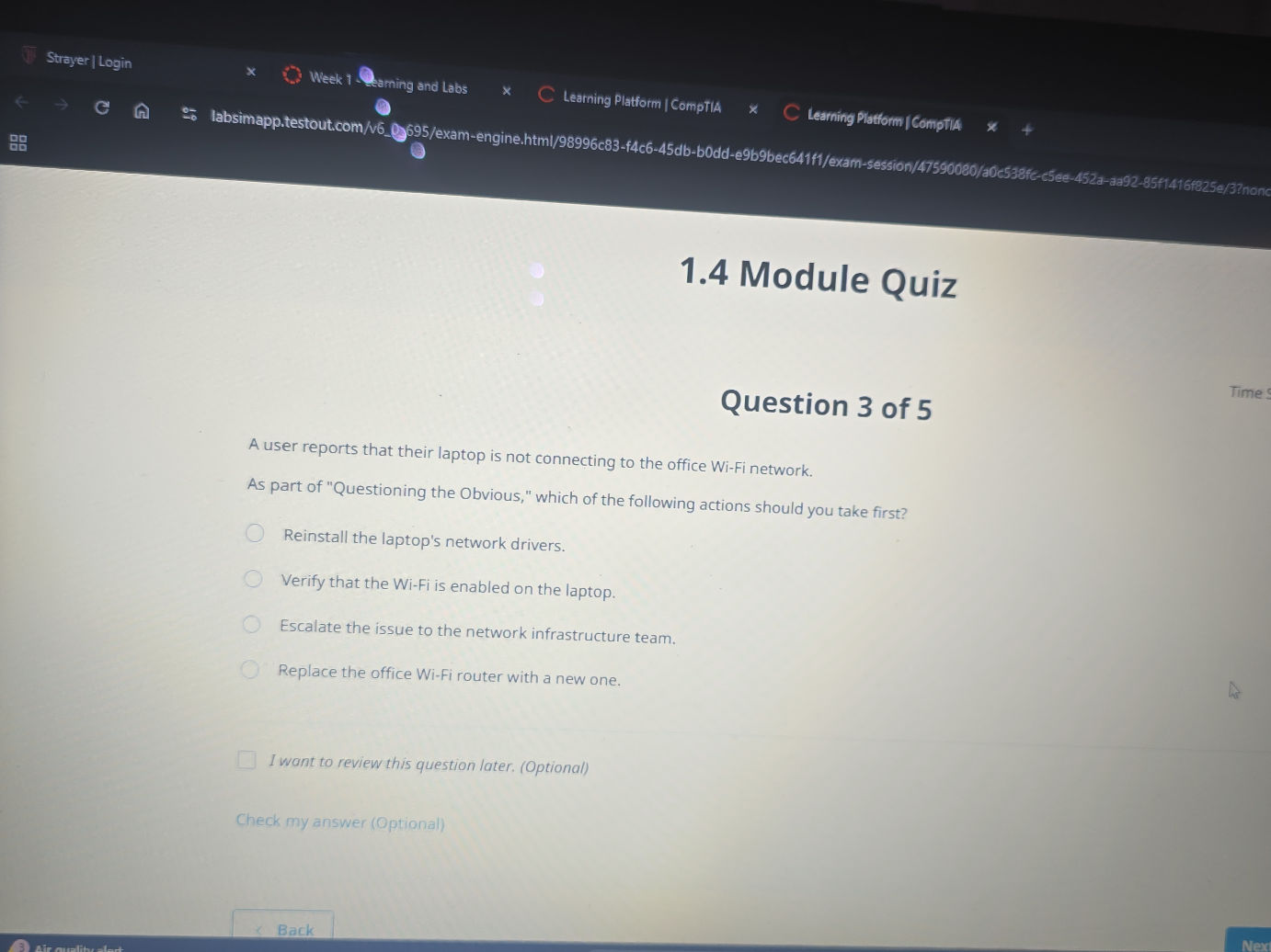 A user reports that their laptop is not