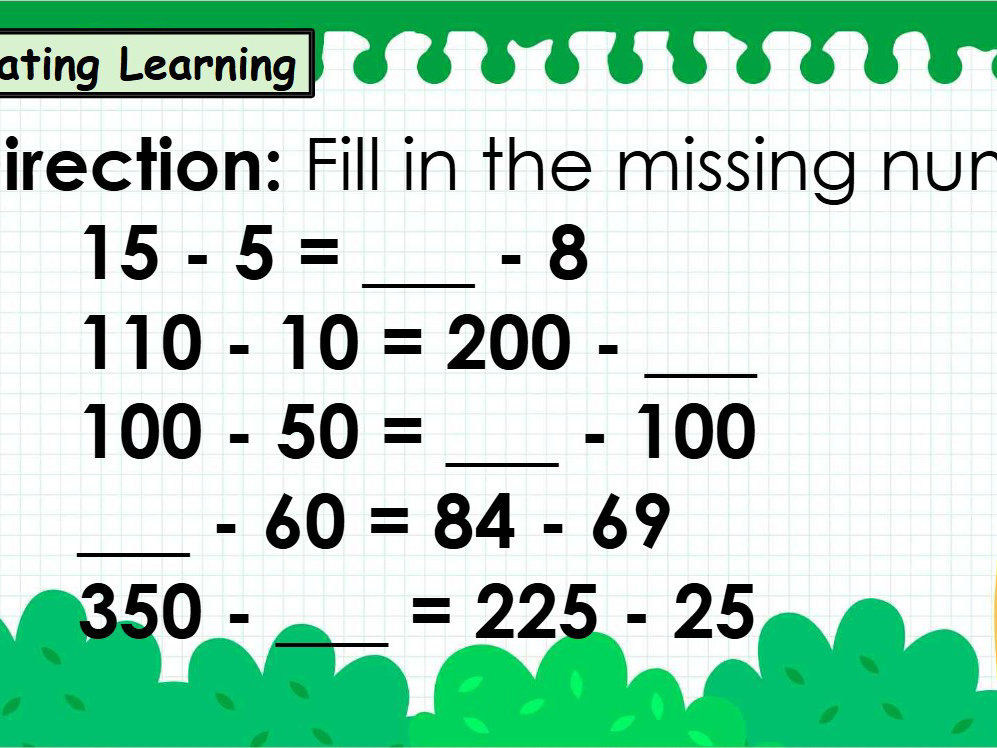 Fill in the missing number. 15 - 5 = - 8 | StudyX