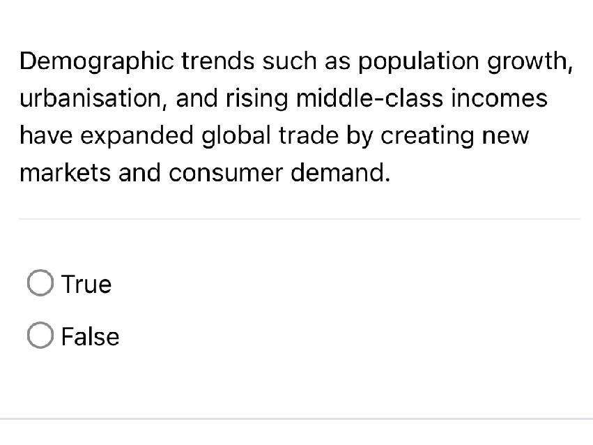 Demographic trends such as population | StudyX