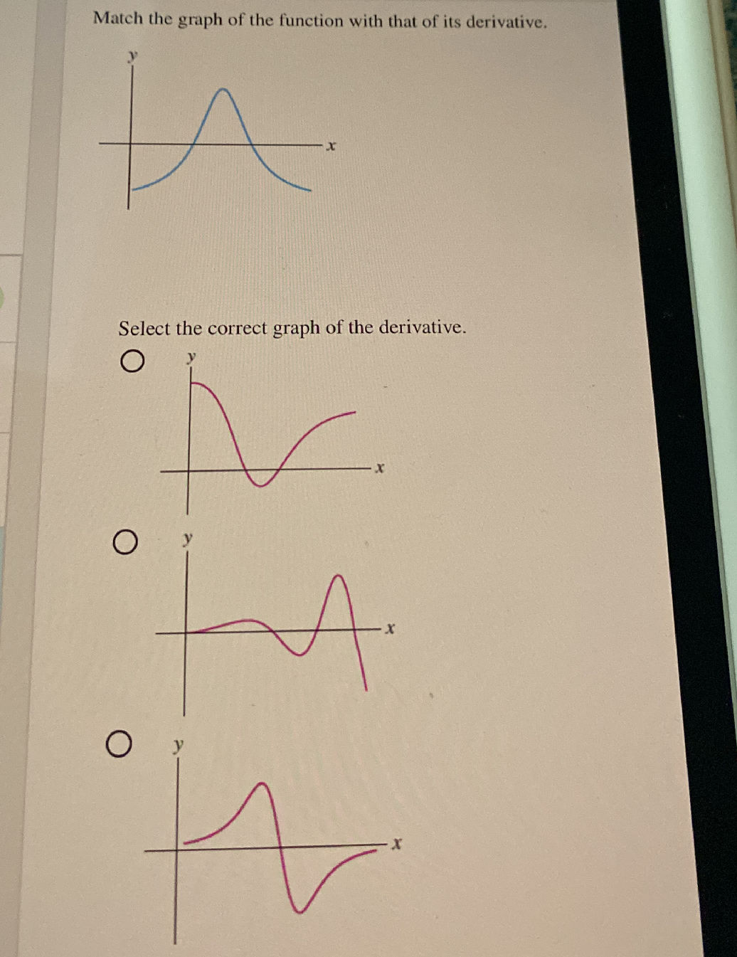 Match the graph of the function with that of | StudyX