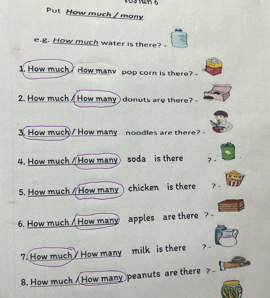 How Much E How Many Examples Put How much / many e.g. How much water is | StudyX