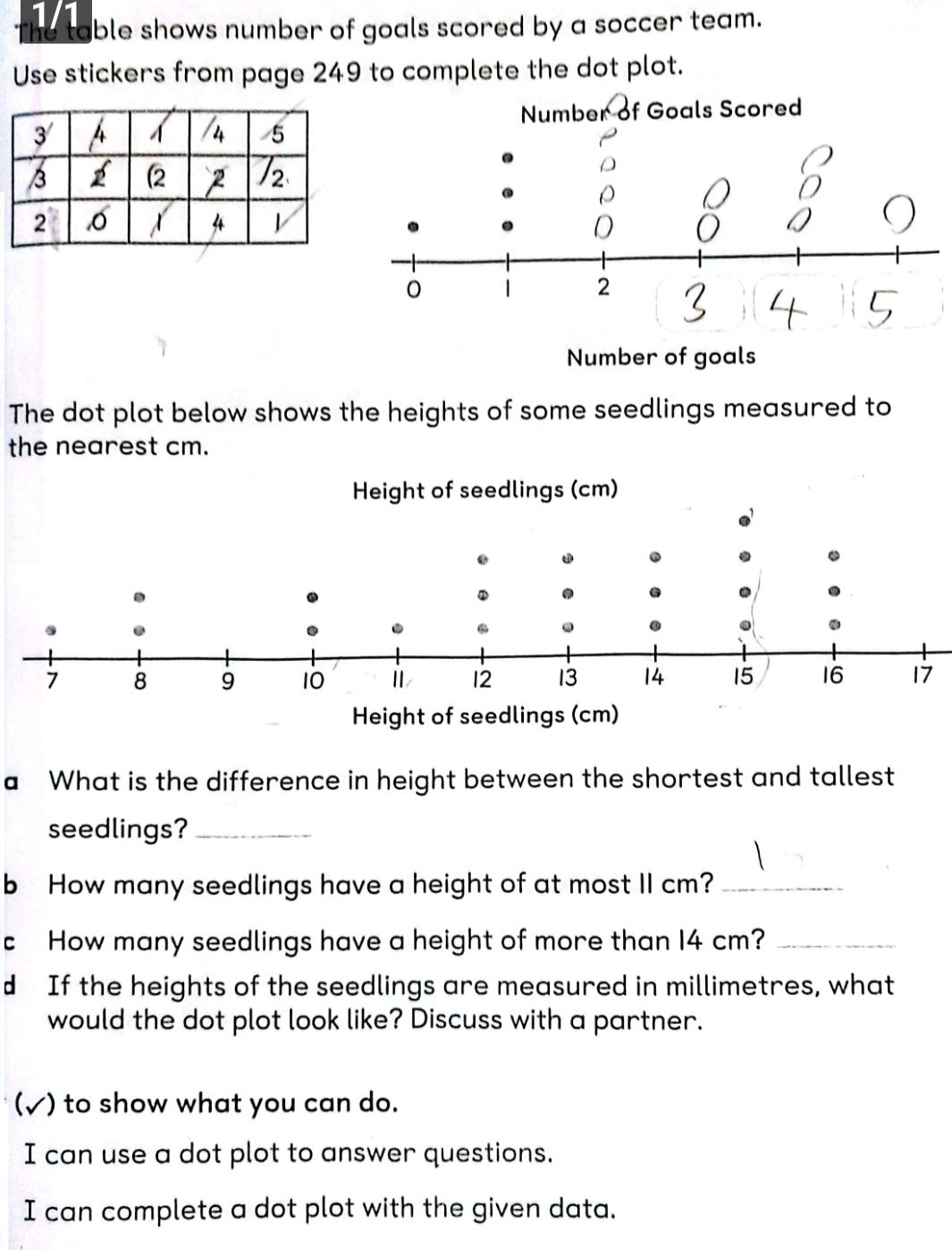 The dot plot below shows the heights of some | StudyX