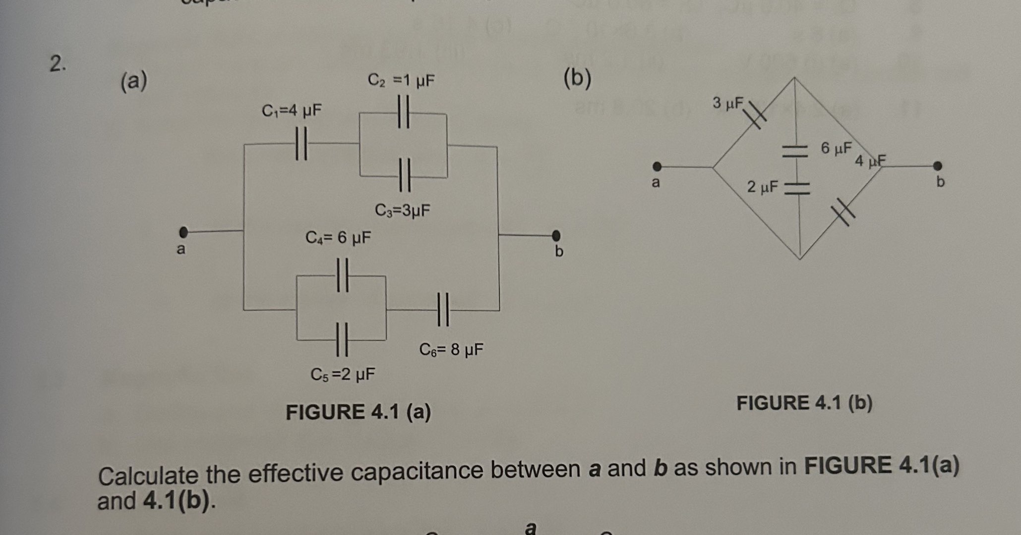 Effective Capacitance Problem Calculate the effective capacitance between | StudyX
