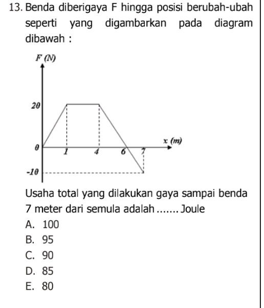 13 Benda diberigaya F hingga posisi | StudyX