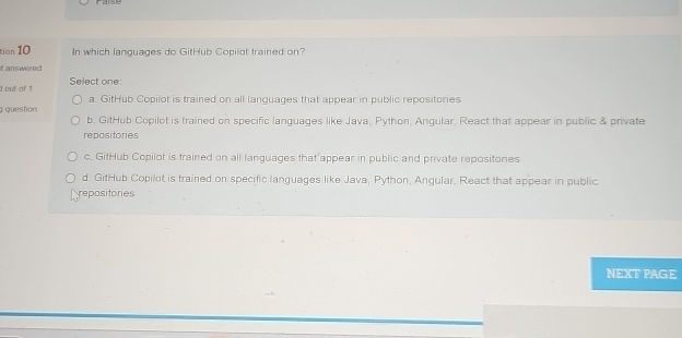 In which languages do GitHub Copilot trained | StudyX