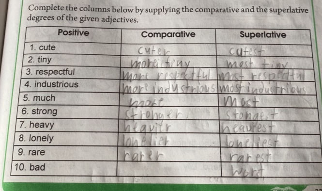 Complete the columns below by supplying the | StudyX
