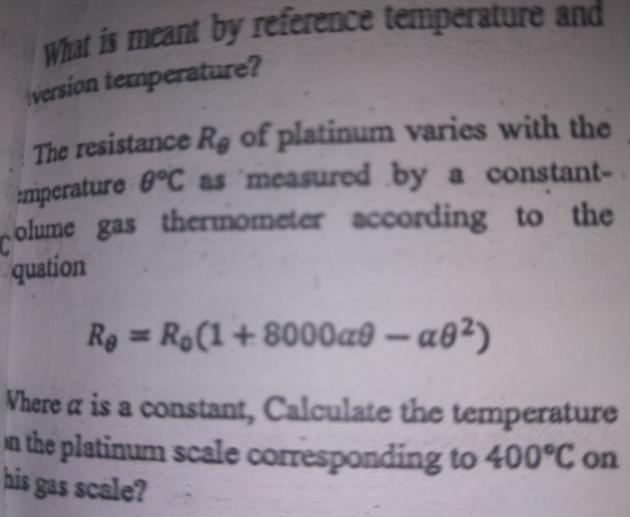 What is meant by reference temperature and | StudyX