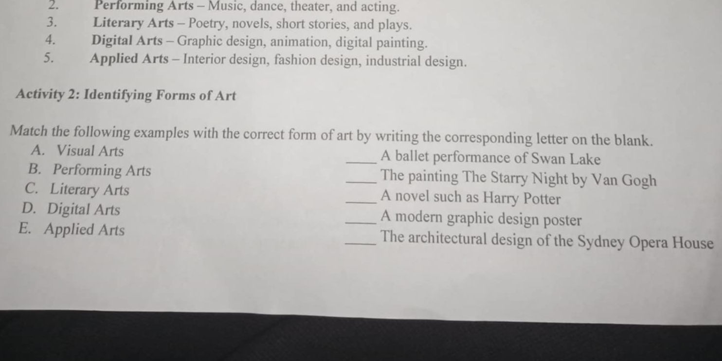 Match Following Post Example Match the following examples with the | StudyX